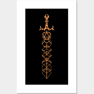 The Polyhedral Dice Collector's Orange Sword Posters and Art